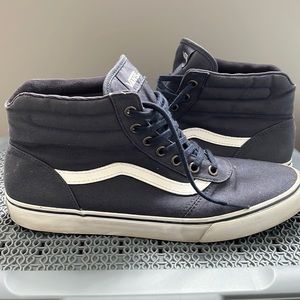 Vans Blue Hightop Shoe - Size 10 women